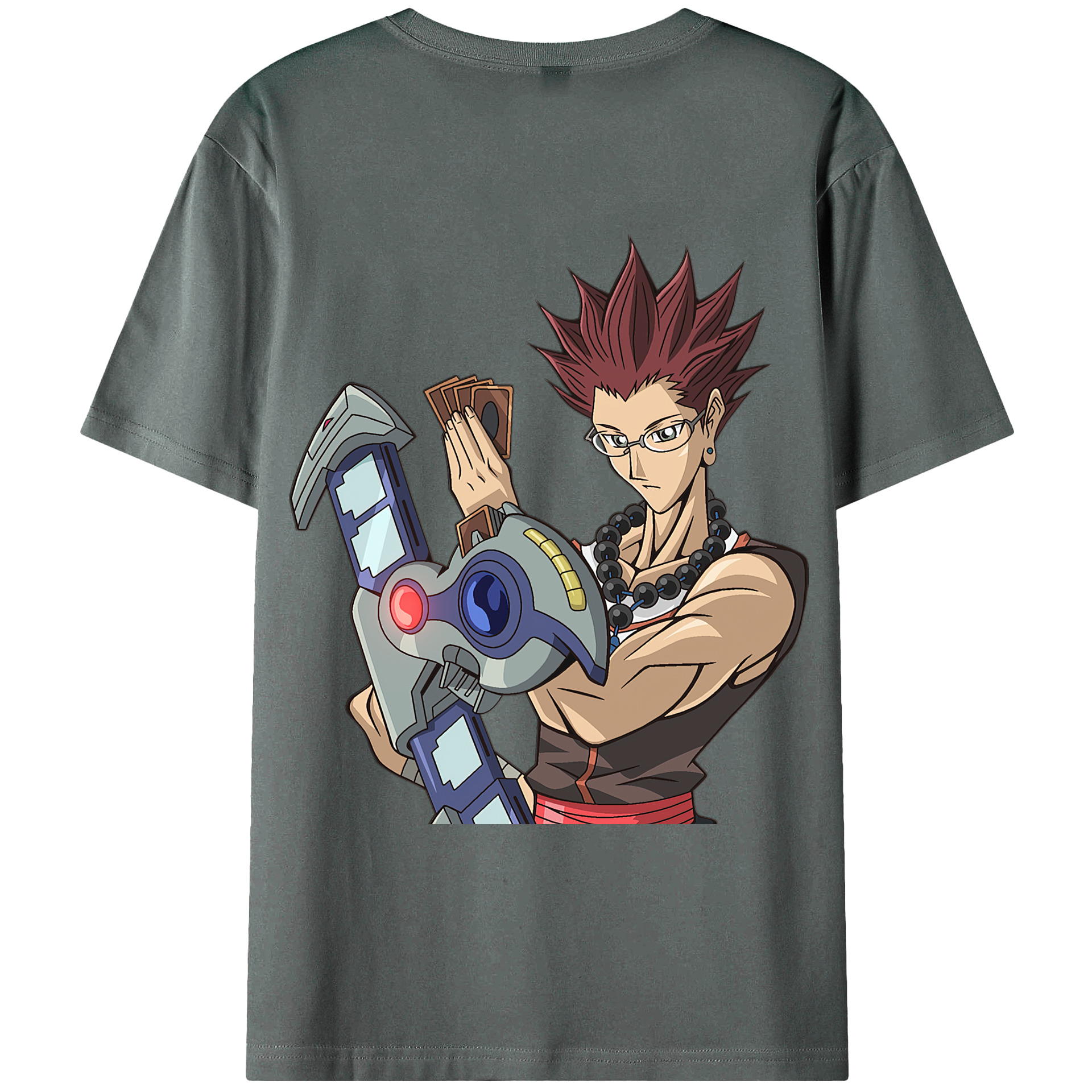 （画像用） 遊☆戯☆王 Yu-Gi-Oh! 綿100％ メンズ半袖Tシャツ（バックプリント） 通気性